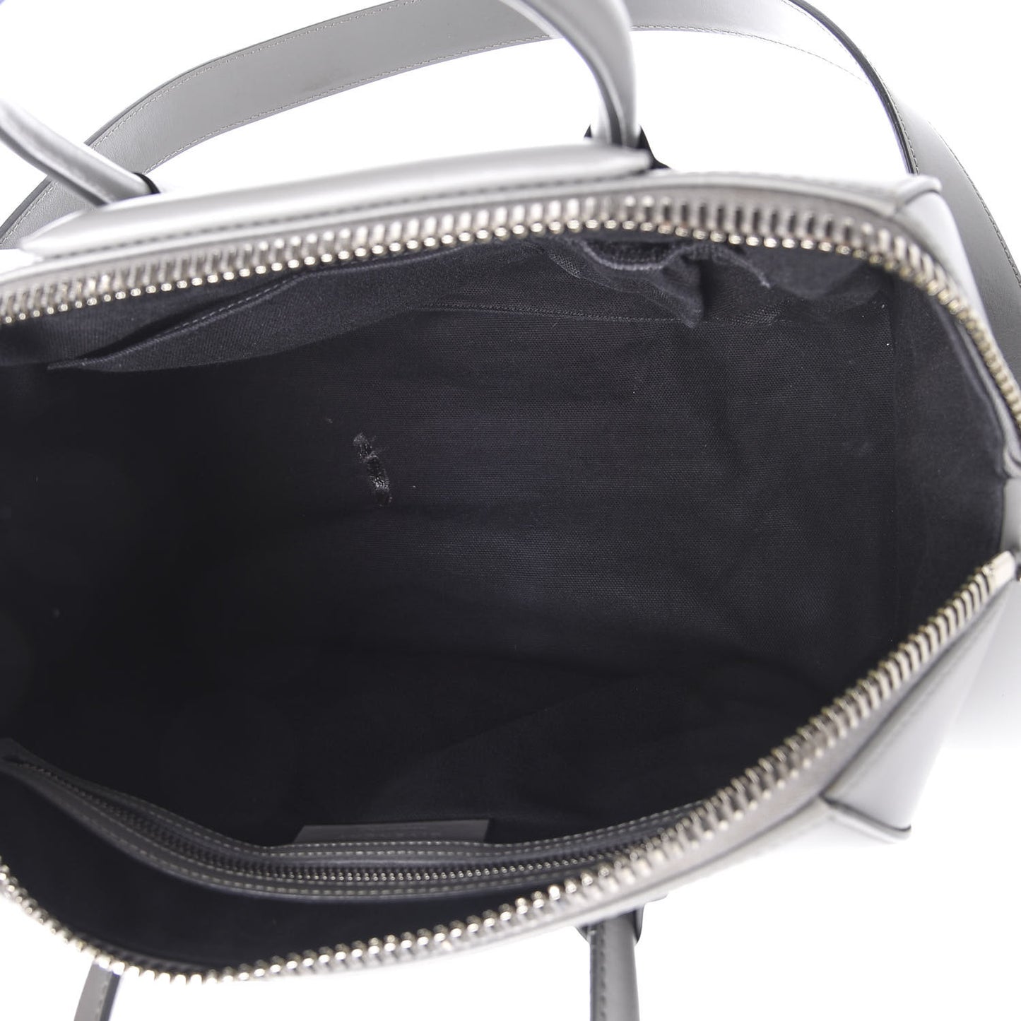 Shiny Lord Calfskin Medium Antigona Pearl Grey