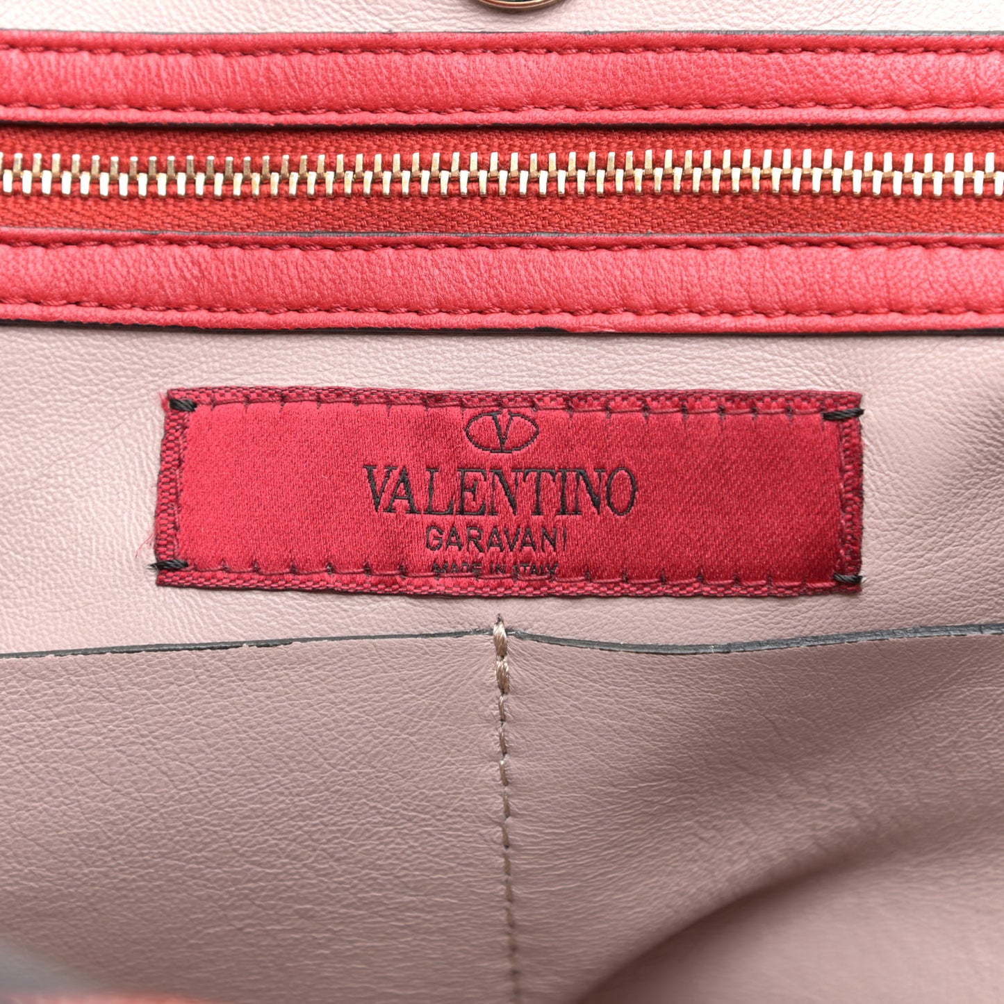 Nappa Medium Rockstud Soft Tote Red