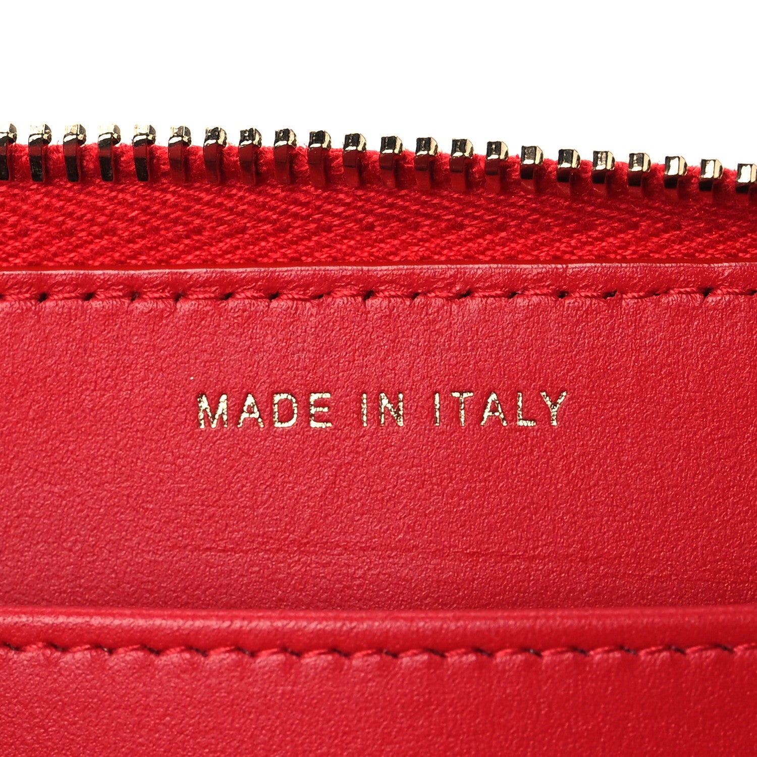 Chanel Caviar Quilted Filigree Zip Around Wallet Red 7 of 12