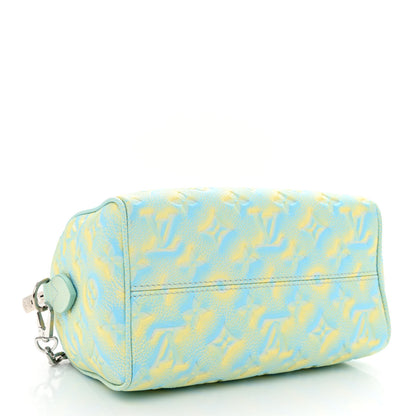 Louis Vuitton Empreinte Monogram Summer Stardust Speedy 20 Water Green 7 of 9