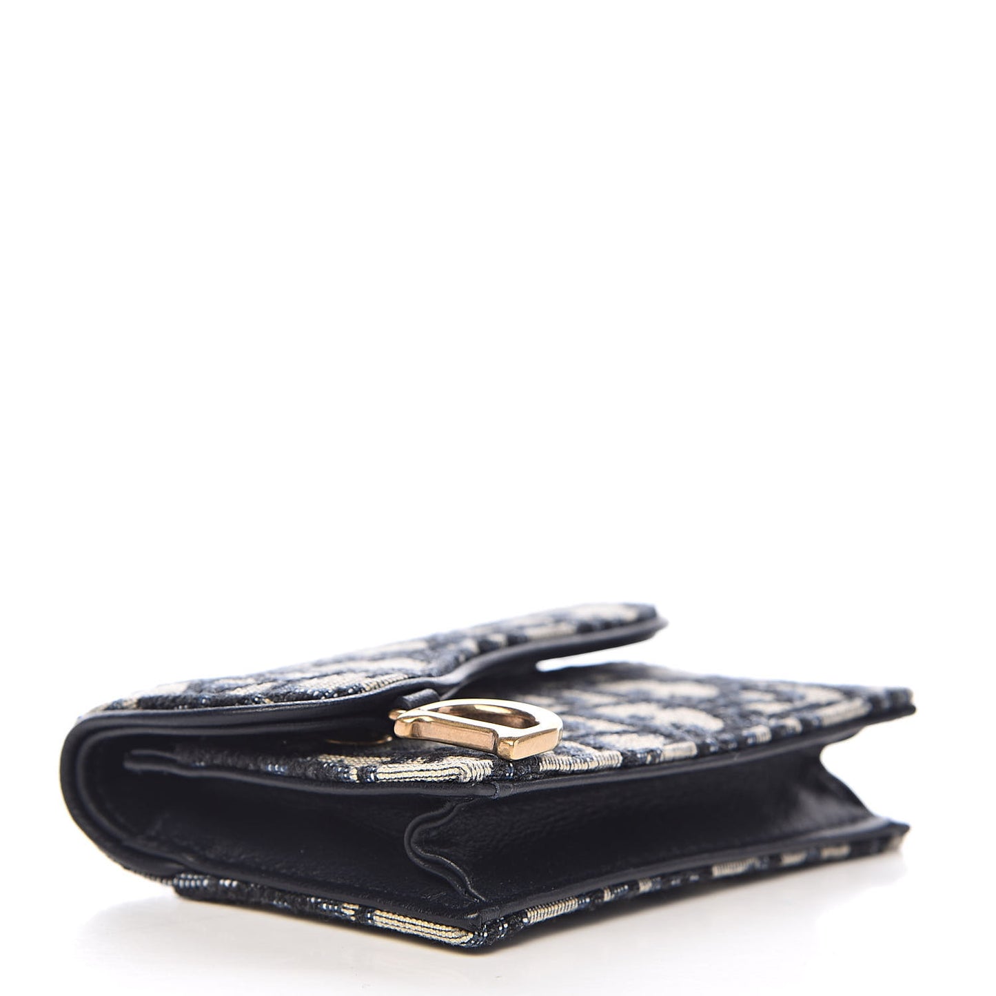 Oblique Saddle Card Holder Blue