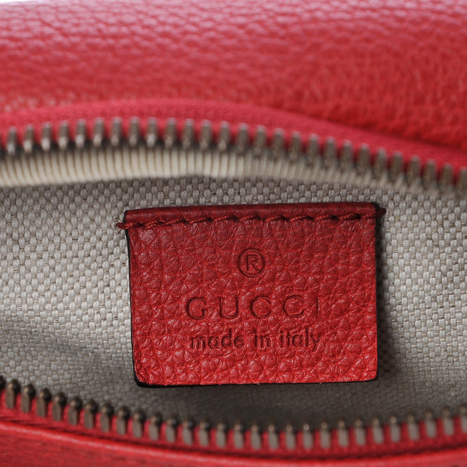 Gucci Grained Calfskin Small Logo Belt Bag Hibiscus Red 6 of 7