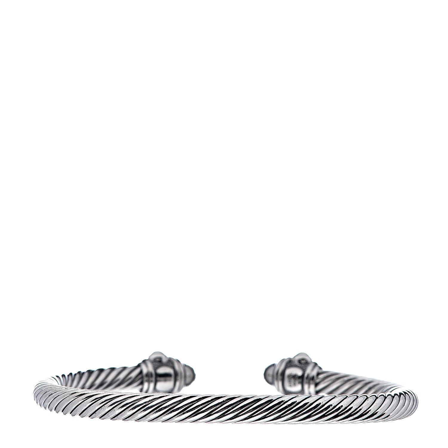 David Yurman Sterling Silver Diamond 5mm Cable Renaissance Bracelet 3 of 4