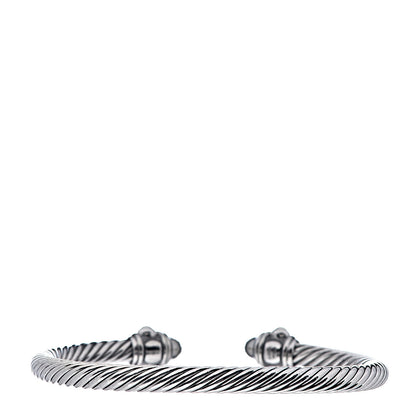 David Yurman Sterling Silver Diamond 5mm Cable Renaissance Bracelet 3 of 4