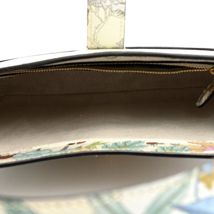Gucci New Shangai Calfskin Tiger Savanah Small Jackie 1961 Hobo Chalky White Multicolor 5 of 9