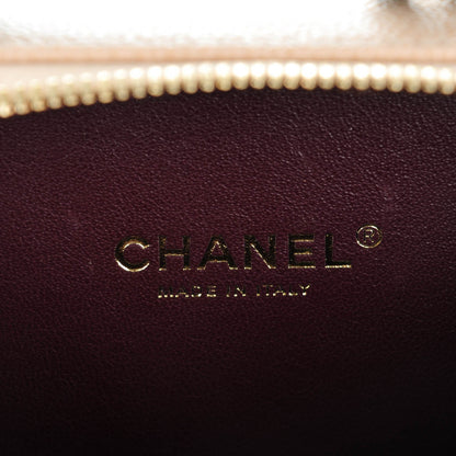 Chanel Caviar Quilted Small CC Filigree Vanity Case Beige Black 6 of 8