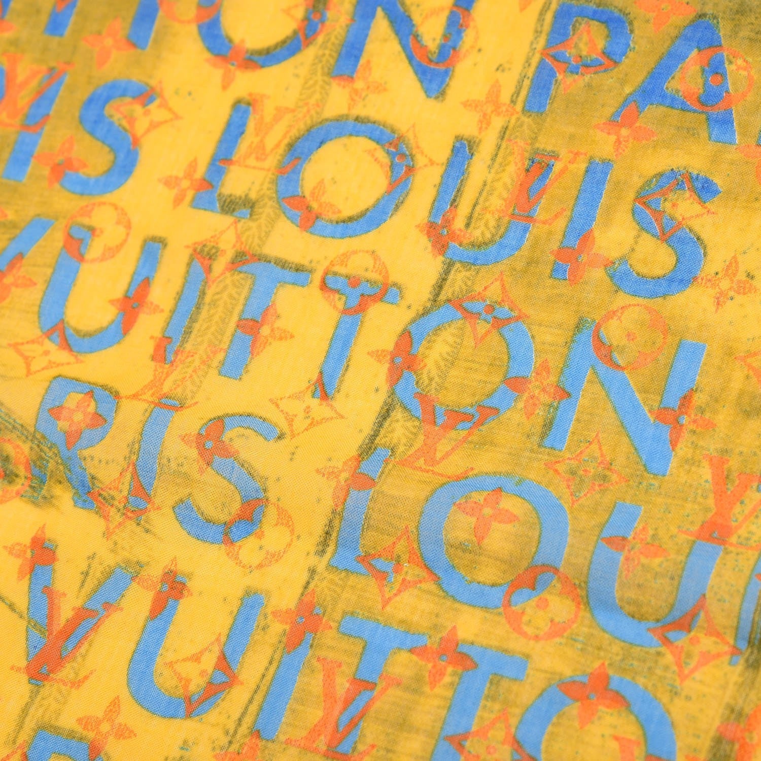 Louis Vuitton Cotton Monogram Pulp Scarf 3 of 3