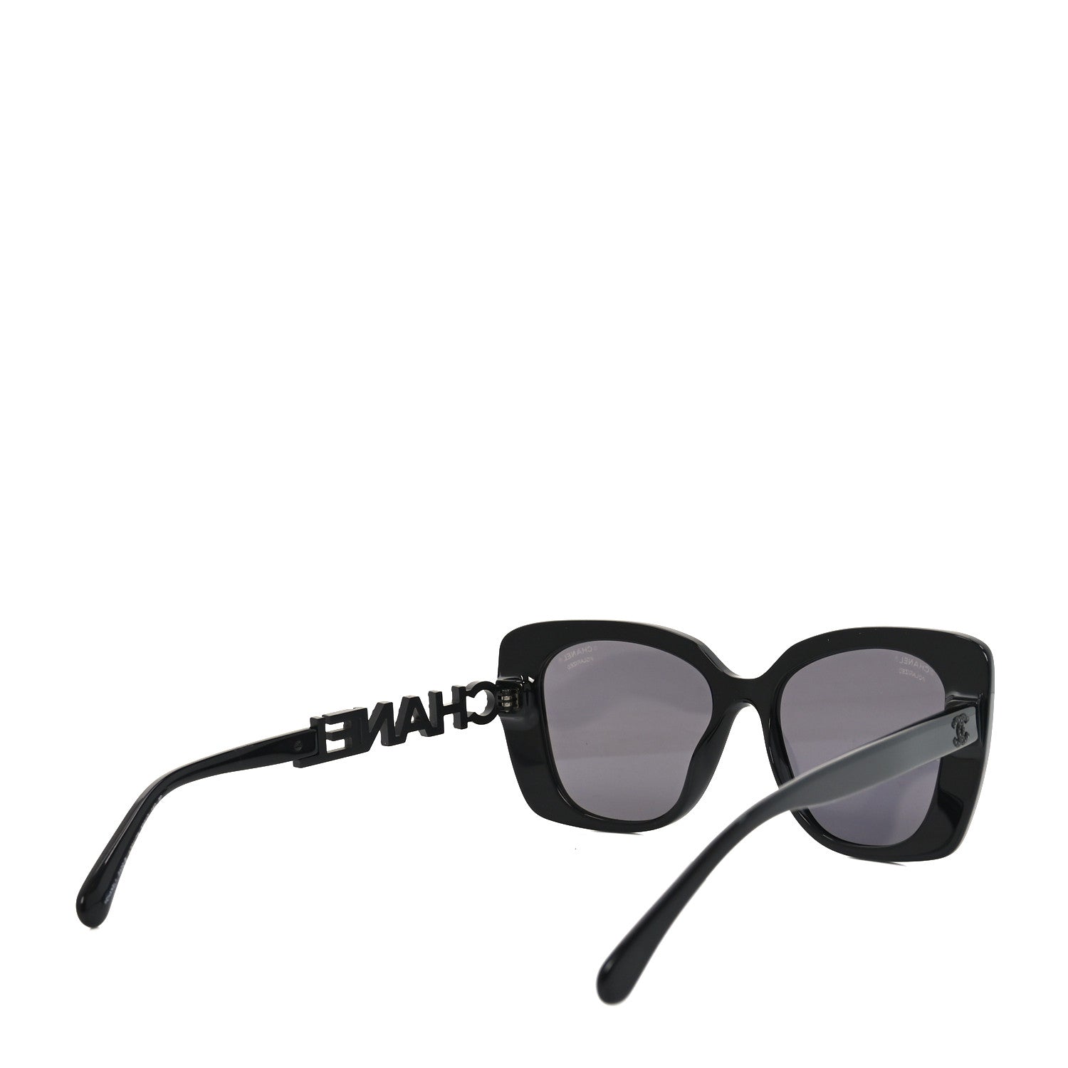 Chanel Acetate Strass Polarized Square Sunglasses 5422-B Black Black 4 of 7