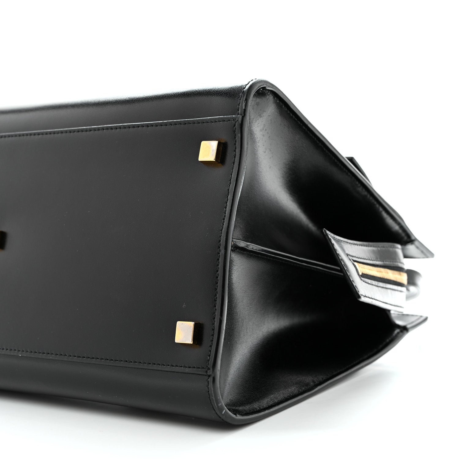 Saint Laurent Shiny Calfskin Medium Uptown Tote Black 10 of 14