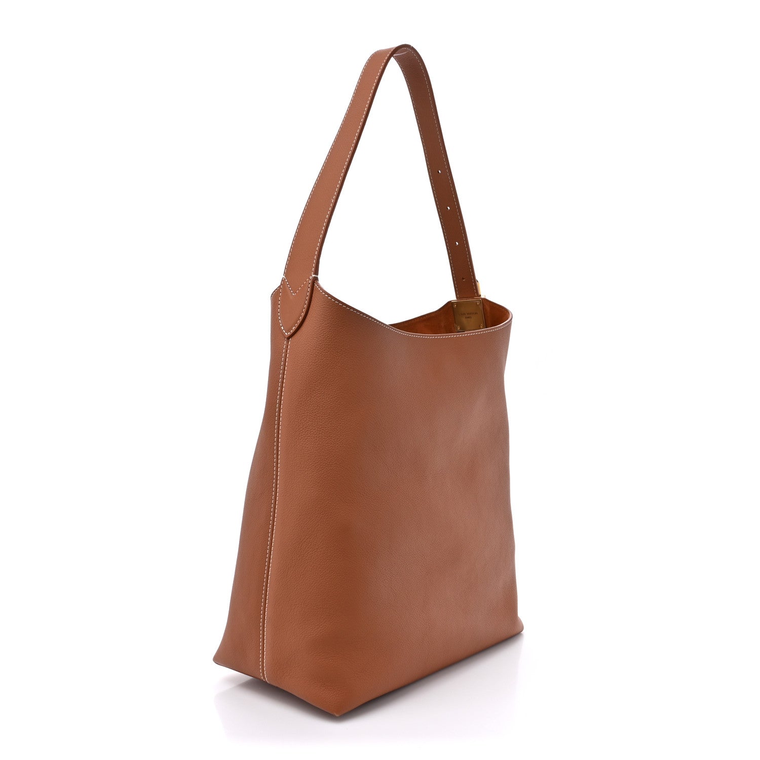 Louis Vuitton Grained Calfskin Low Key Hobo MM Cognac 3 of 13