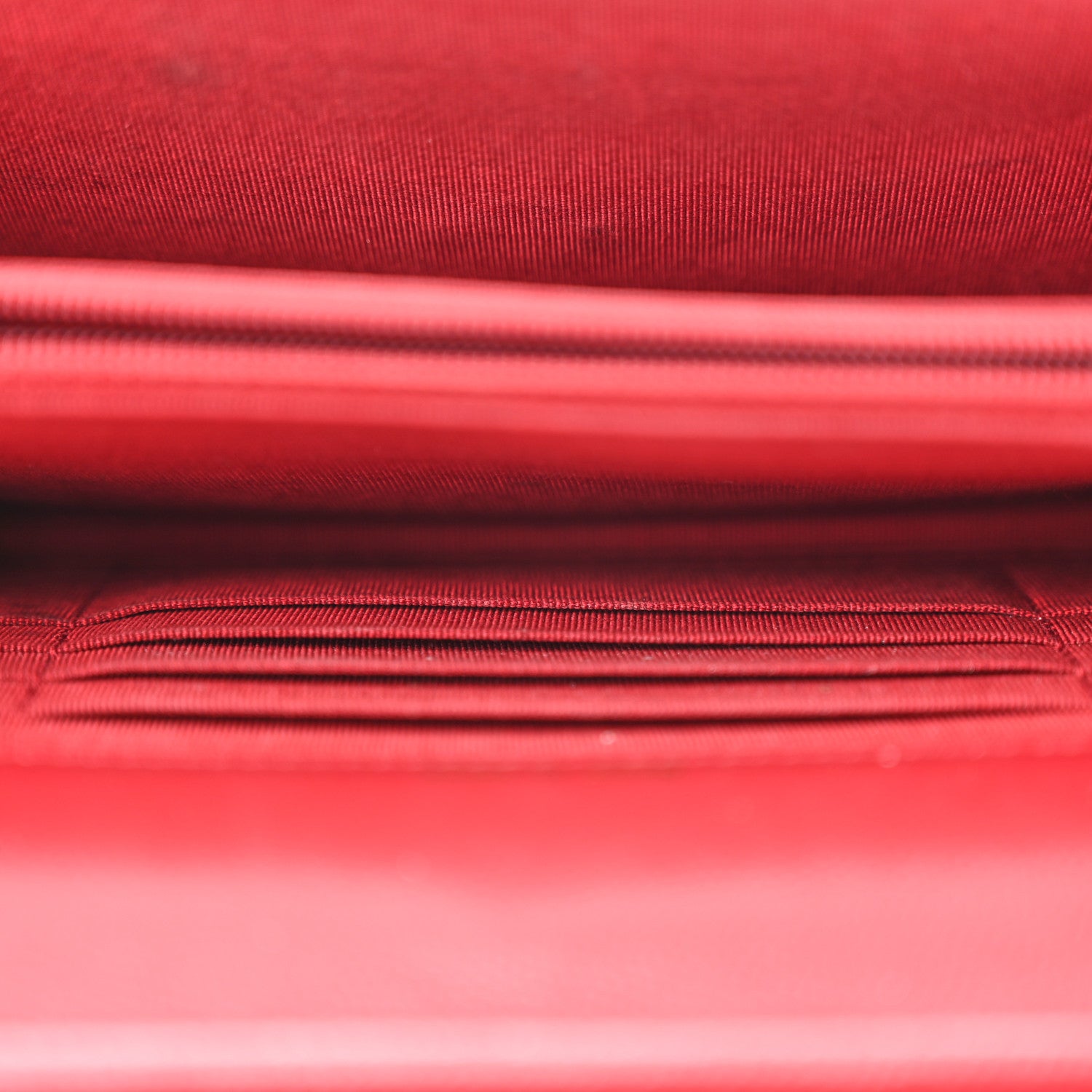 Chanel Caviar Quilted Square Wallet On Chain WOC Dark Red 5 of 17