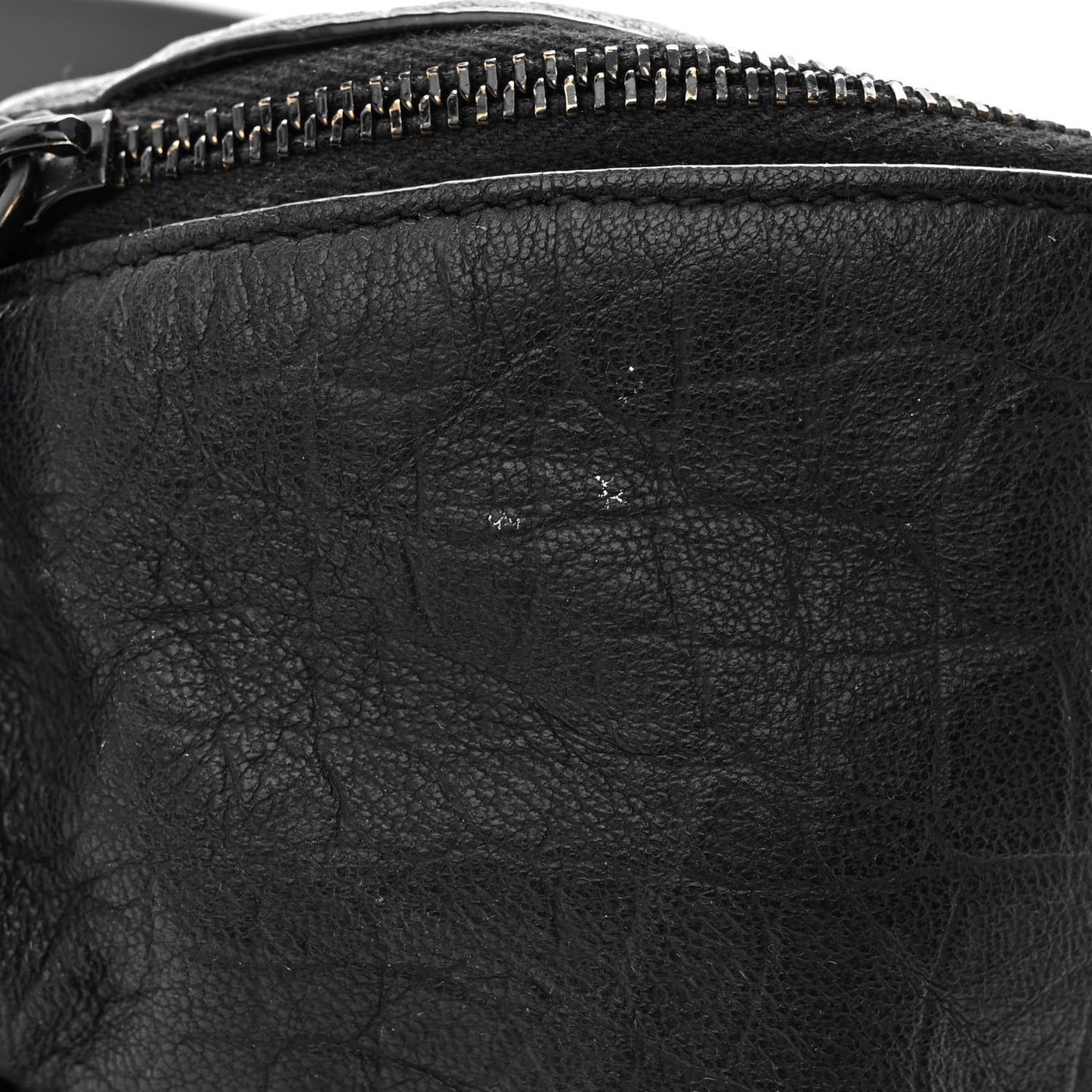 Calfskin Crocodile Embossed Monogram Belt Bag Black