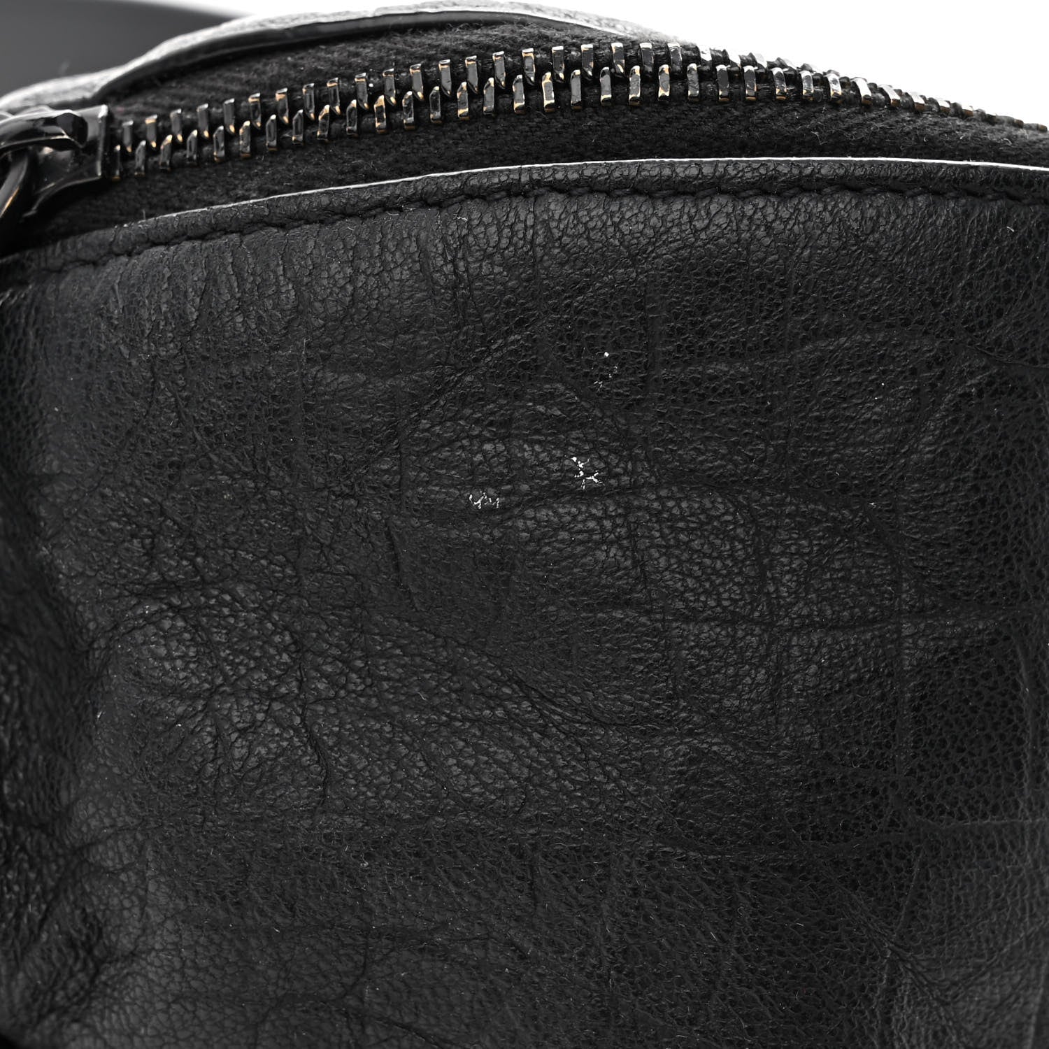 Saint Laurent Calfskin Crocodile Embossed Monogram Belt Bag Black 10 of 10