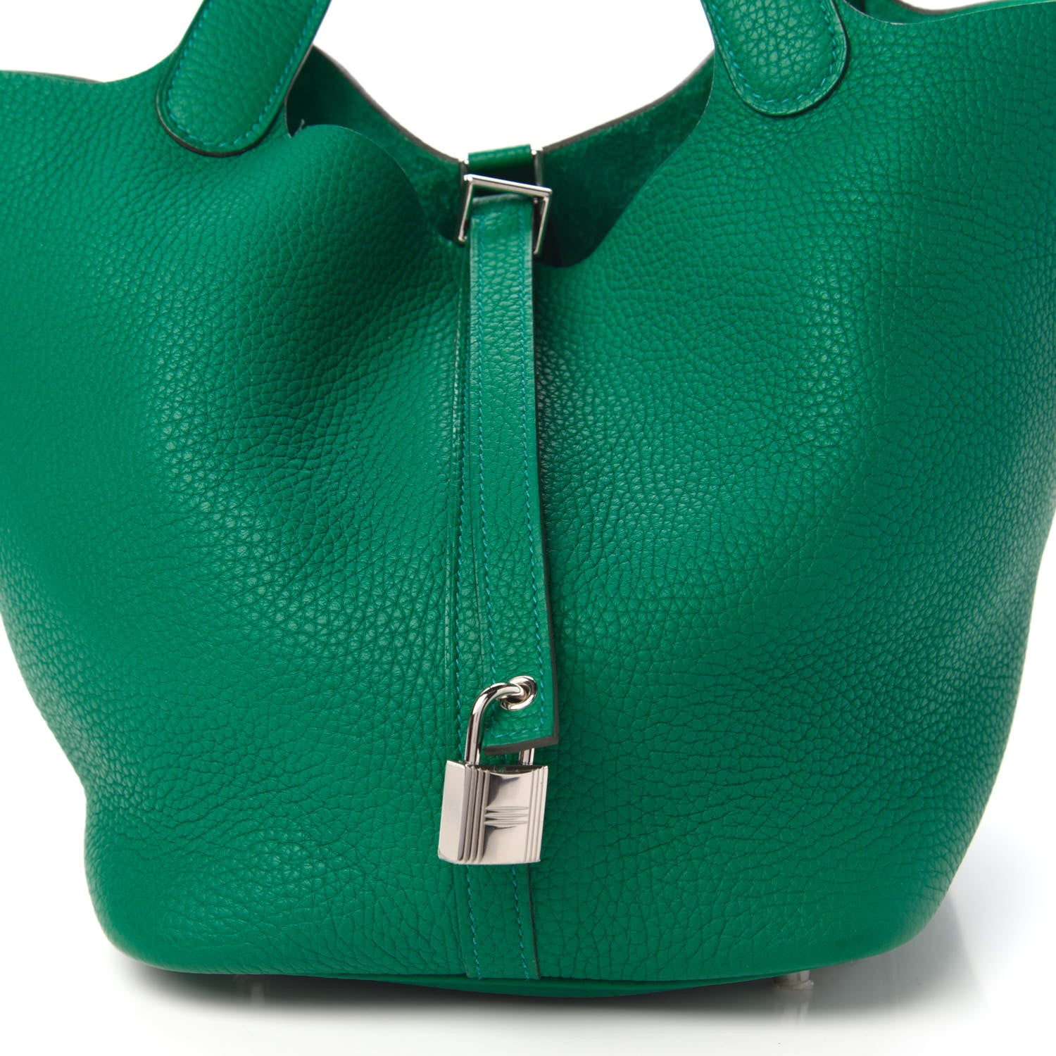 Hermes Taurillon Clemence Picotin Lock 22 MM Vert Vertigo 7 of 7