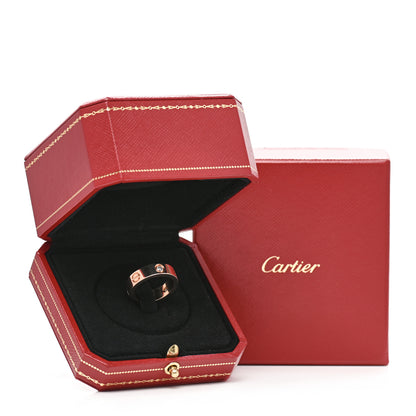 Cartier 18K Pink Gold 3 Diamond 5.5mm LOVE Ring 54 6.75 5 of 5
