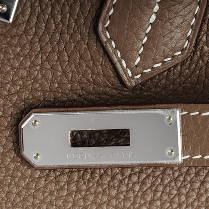 Hermes Taurillon Clemence Birkin 35 Etoupe 9 of 25