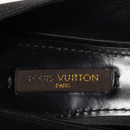 Louis Vuitton Satin Athen Peep Toe Pumps 36 Black 8 of 8