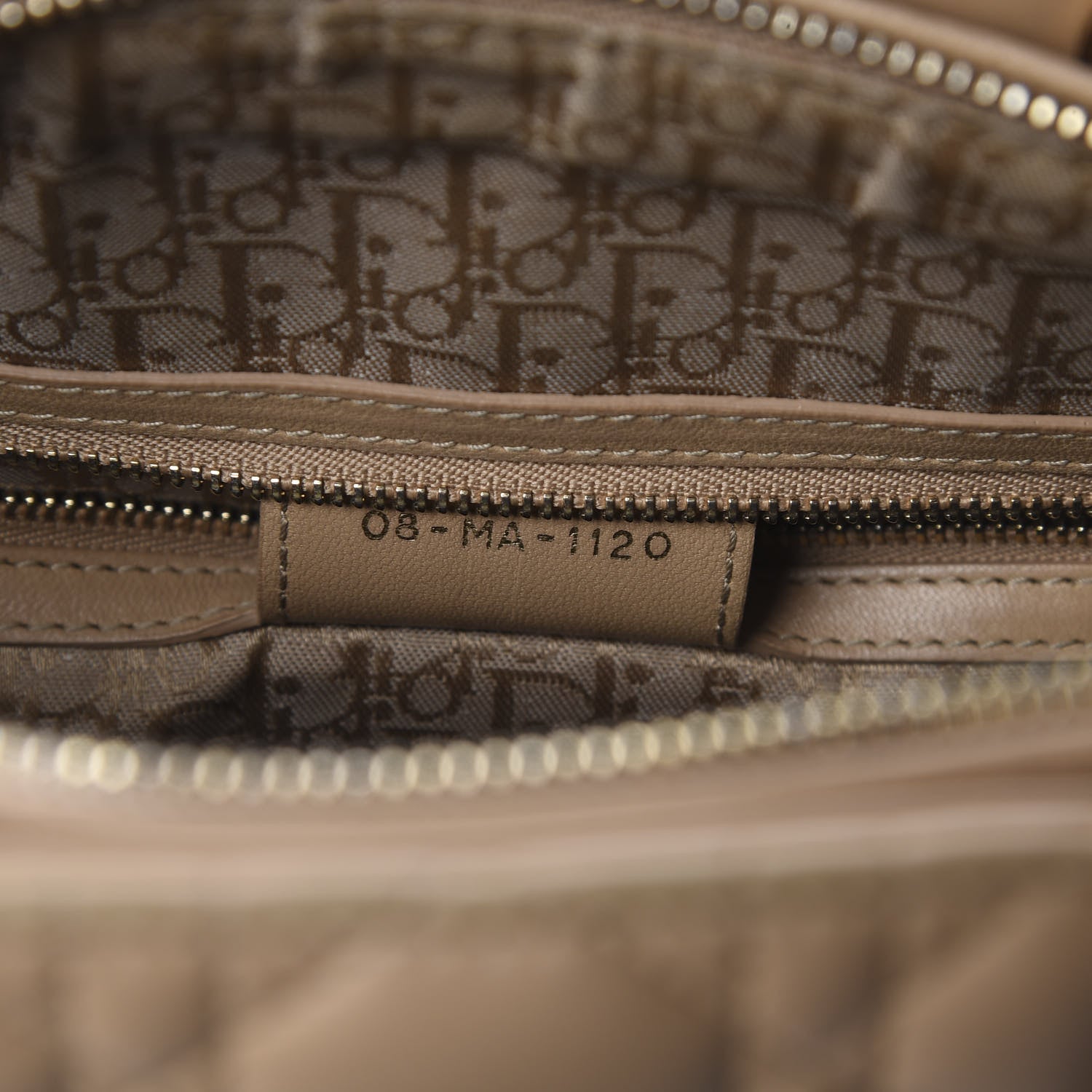 Christian Dior Lambskin Cannage Large Lady Dior Beige 10 of 14