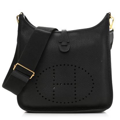 Hermes Taurillon Clemence Evelyne III PM Black 1 of 11