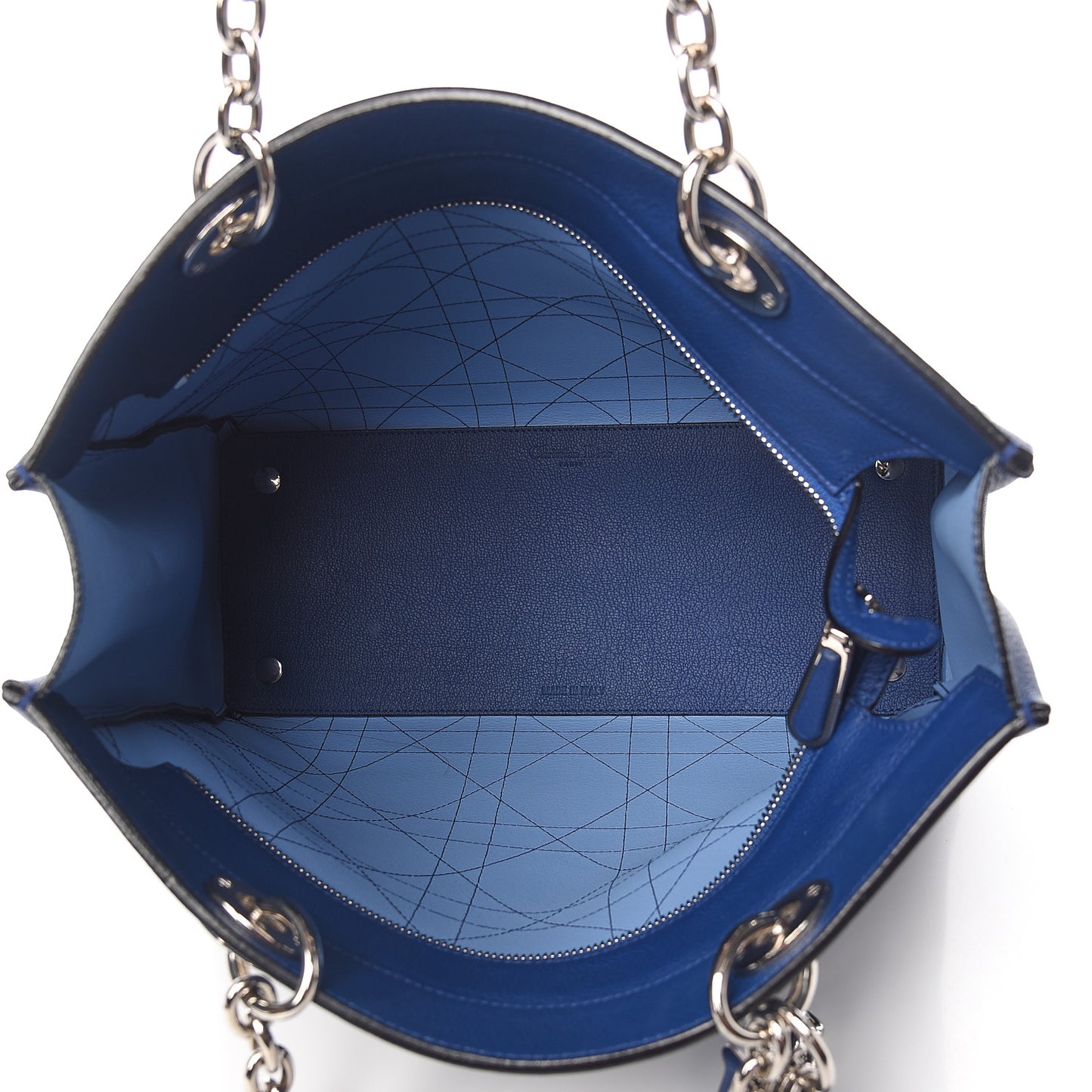 Grained Calfskin Cannage Medium Ultradior Tote Blue