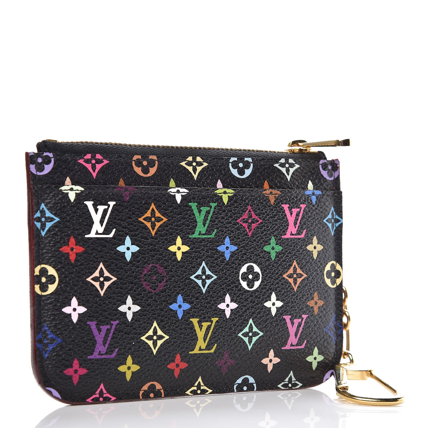 Louis Vuitton Monogram Multicolor Key Pouch Black Grenade 3 of 8