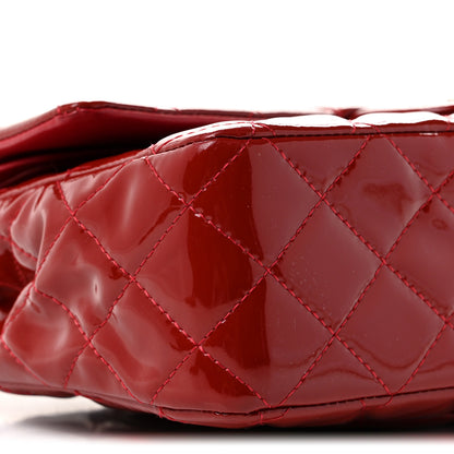 Chanel Patent Calfskin Quilted Medium Double Flap Red 9 of 10