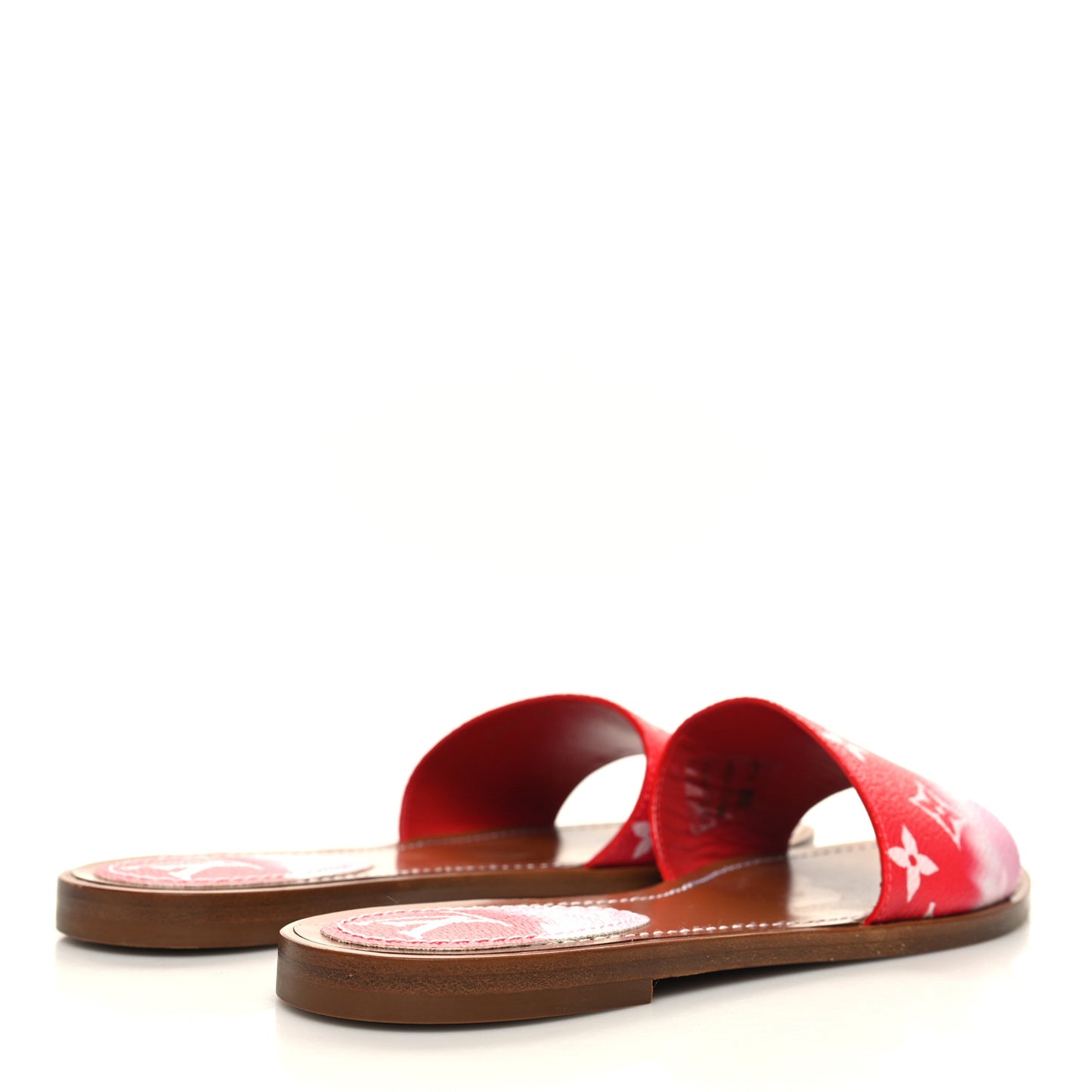 Monogram Escale Lock It Flat Mule 37 Rouge