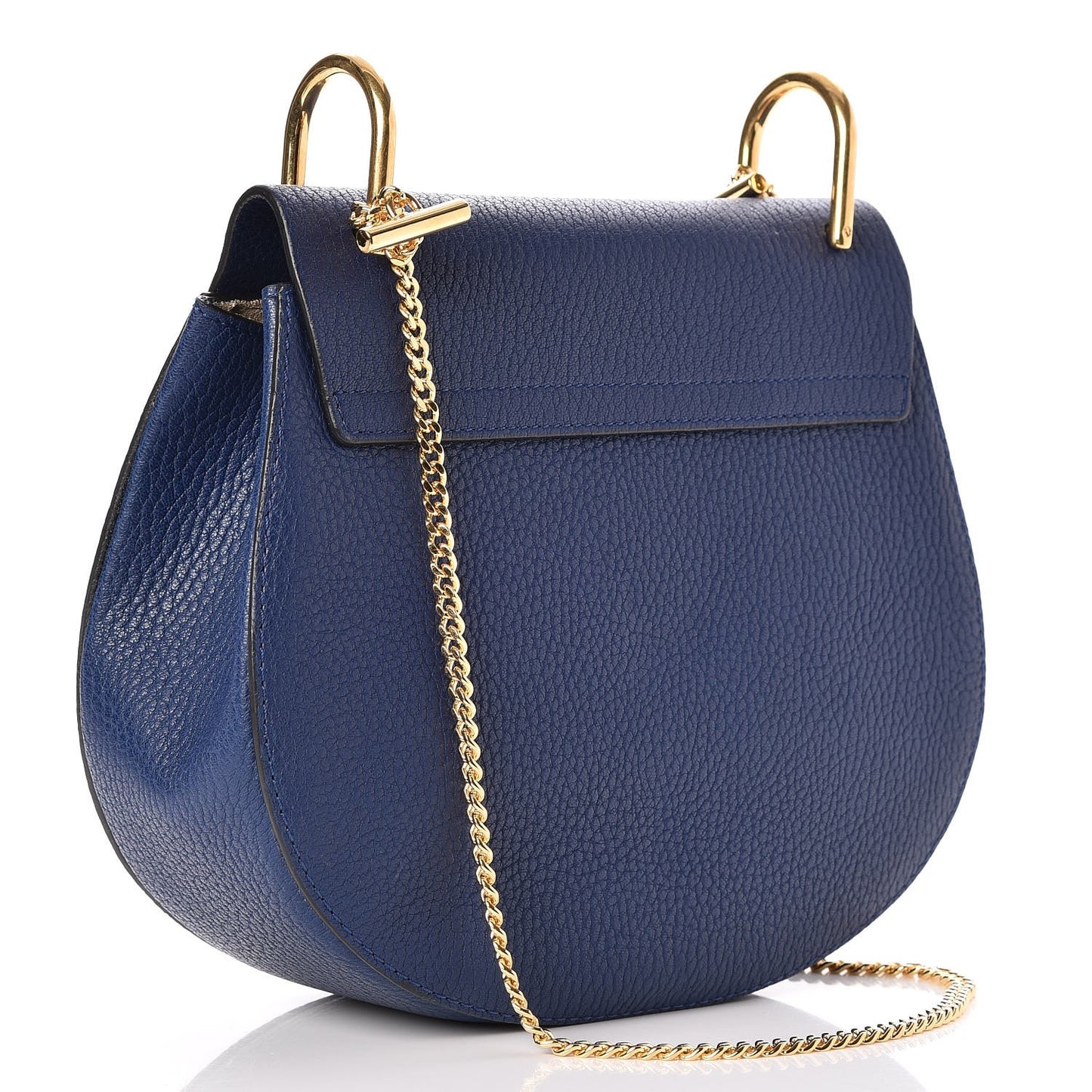 Grained Lambskin Drew Shoulder Bag Royal Navy