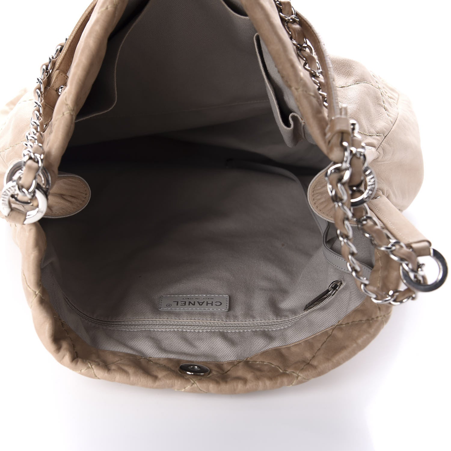 Chanel Iridescent Calfskin Large Sea Hit North South Tote Beige 7 of 13