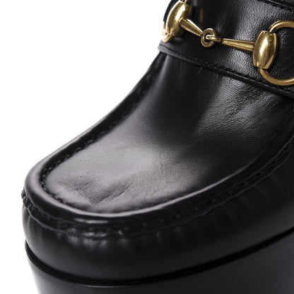 Gucci Malaga Kid Pearl Studded Vegas Platform Loafers 36.5 Black 8 of 16