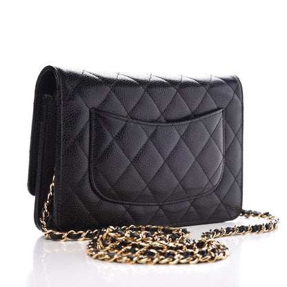 Chanel Caviar Quilted Wallet On Chain WOC Black 3 of 9