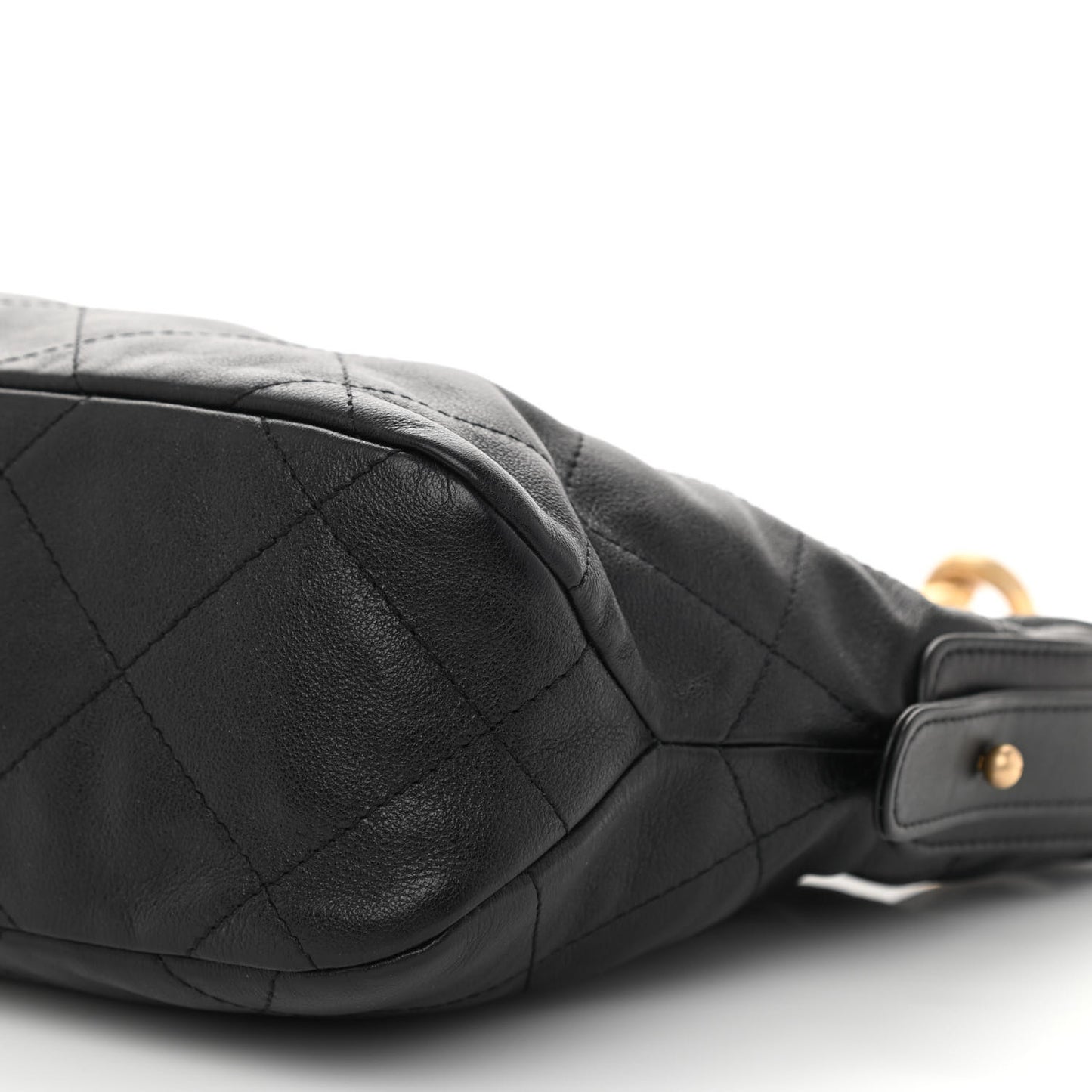 Calfskin Quilted Daily Hobo Black