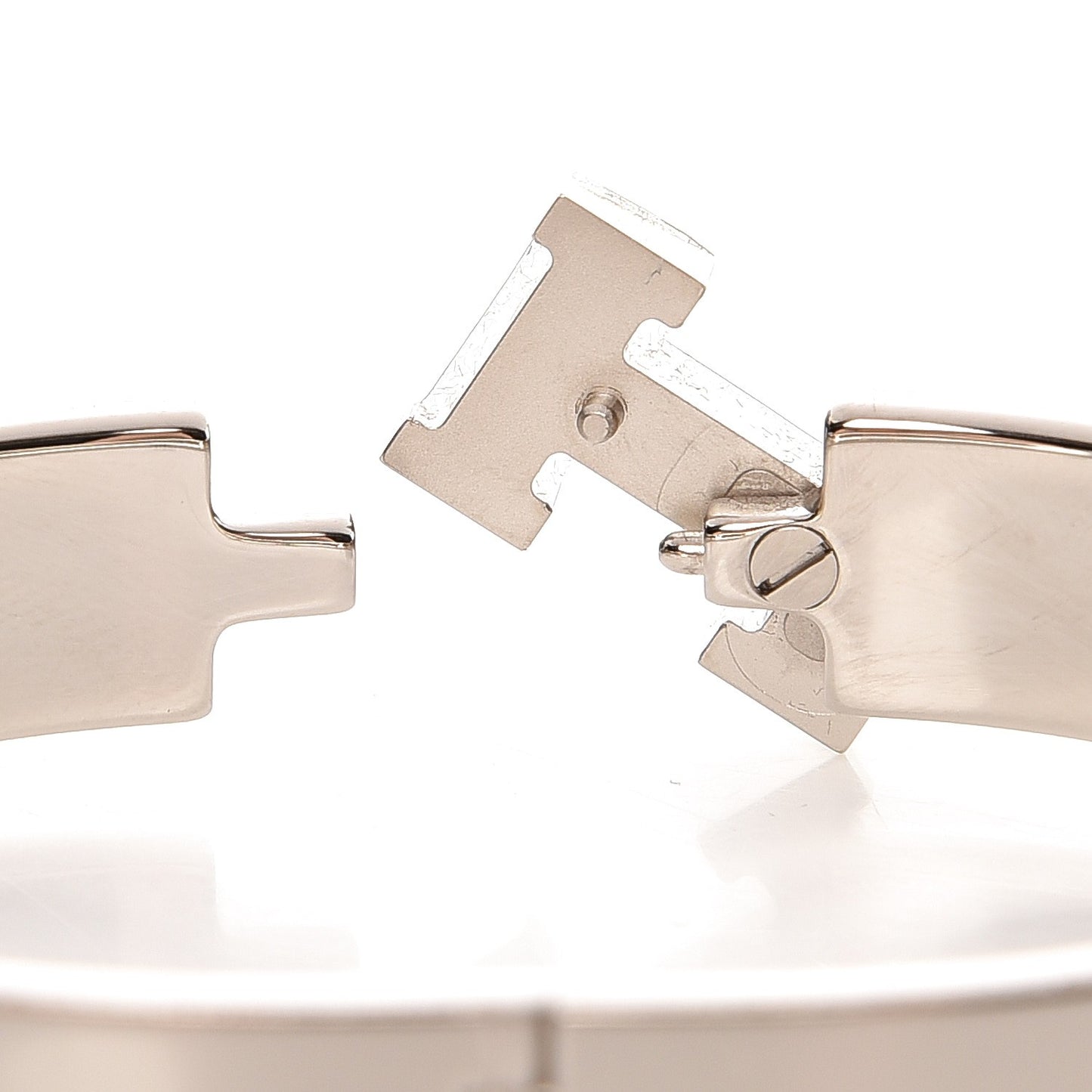 Enamel Narrow Clic Clac H Bracelet PM Bois De Rose