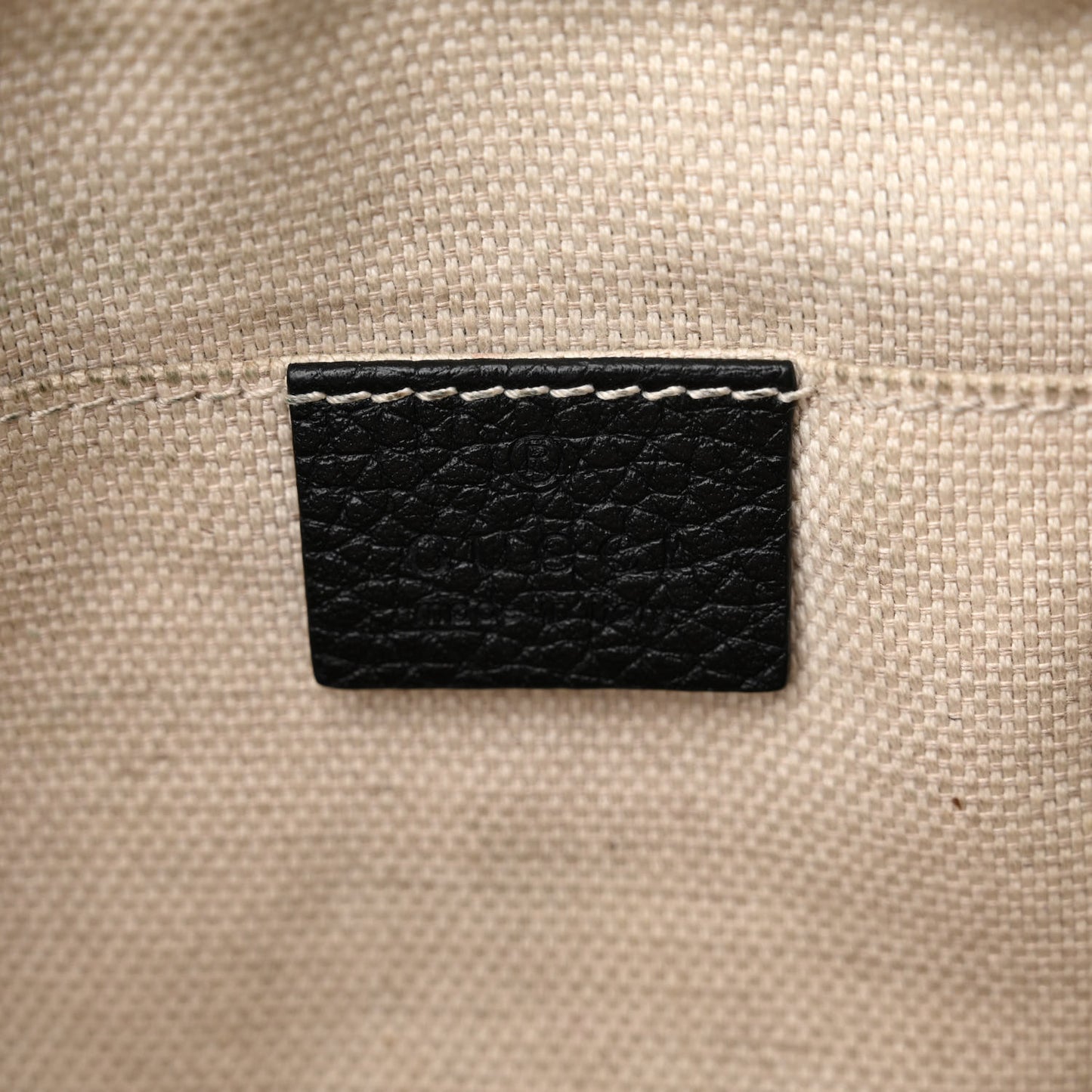 Pebbled Calfskin Small Soho Disco Bag Black