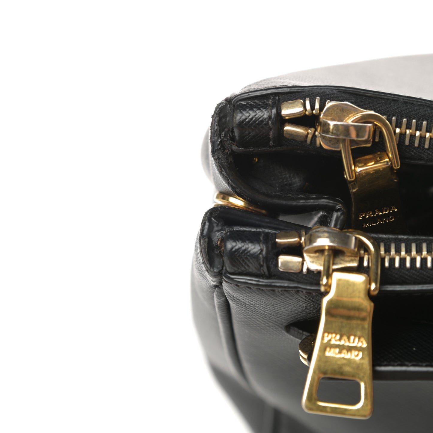 Saffiano Small Galleria Double Zip Tote Black