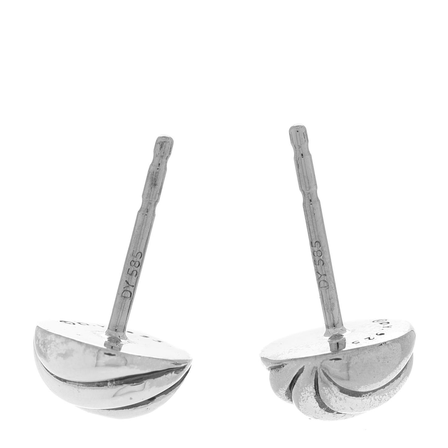 Sterling Silver 8mm Sculpted Cable Stud Earrings