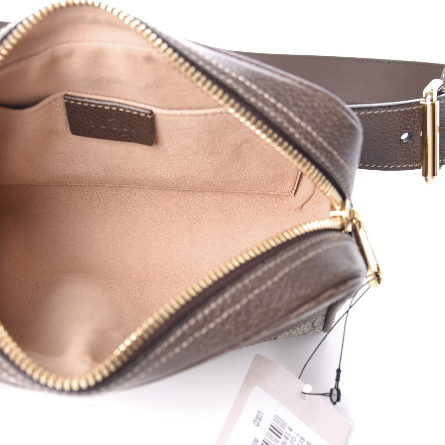 Gucci GG Supreme Monogram Web Small Ophidia Belt Bag 95 38 Dark Brown 5 of 9