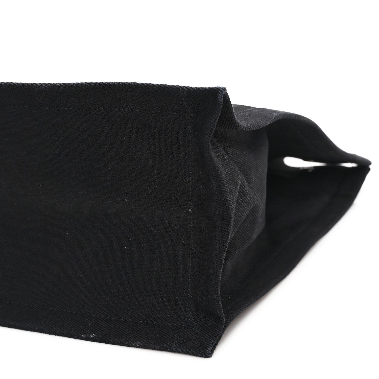 Saint Laurent Linen Calfskin Rive Gauche North South Tote Black 10 of 12