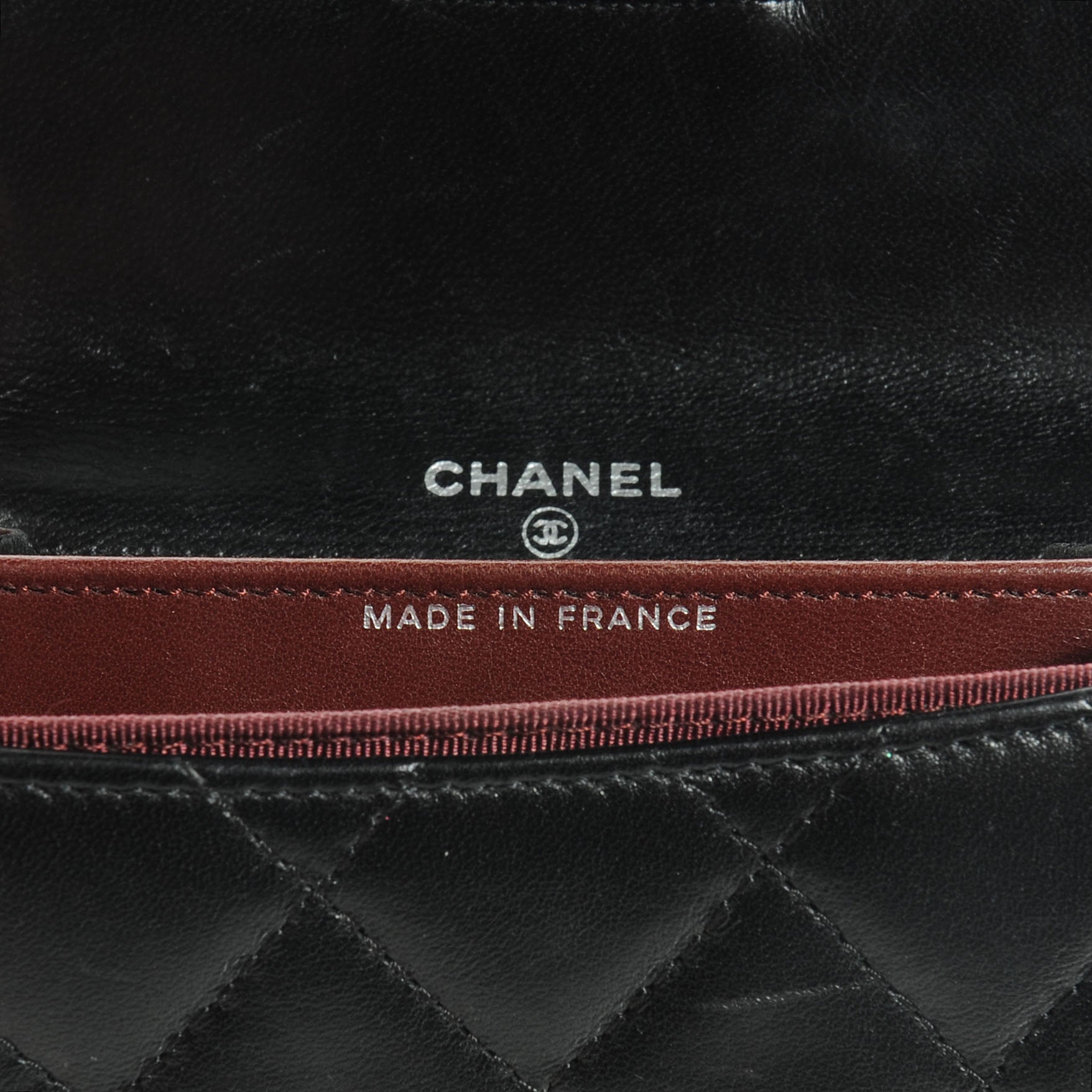 Chanel Lambskin Quilted Small Compact Wallet Black 8 of 10