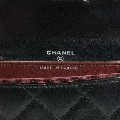 Chanel Lambskin Quilted Small Compact Wallet Black 8 of 10