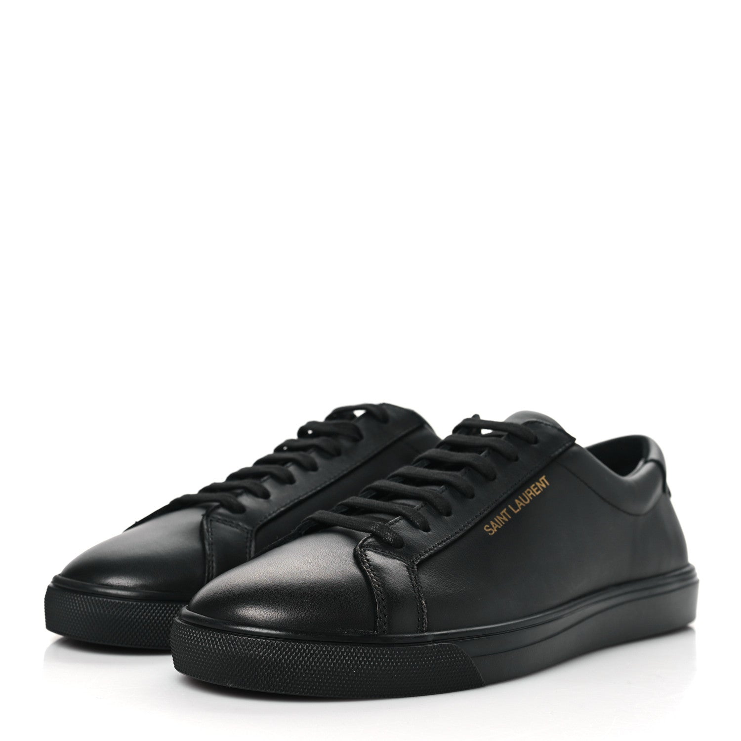 Saint Laurent Calfskin Andy Low Top Sneakers 41.5 Black 3 of 7