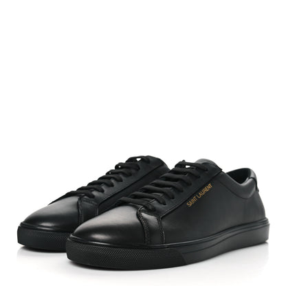 Saint Laurent Calfskin Andy Low Top Sneakers 41.5 Black 3 of 7