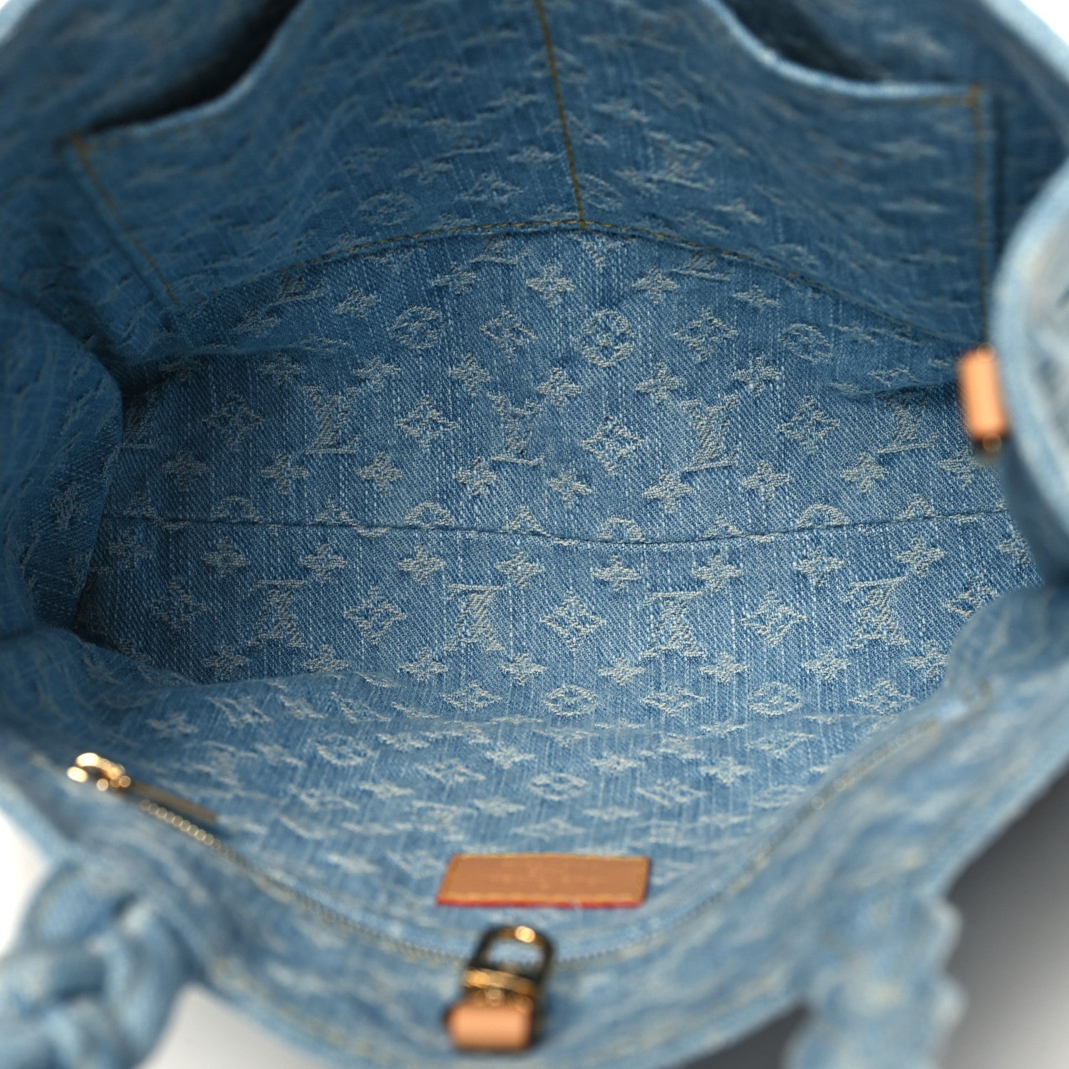 Louis Vuitton Monogram Washed Denim Let Go PM Sky Blue 6 of 10