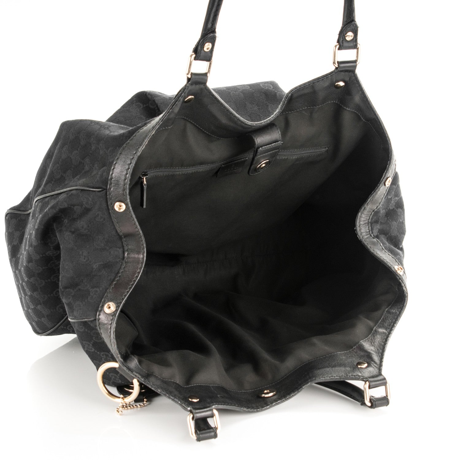 Gucci Monogram Large Sukey Tote Black 5 of 11
