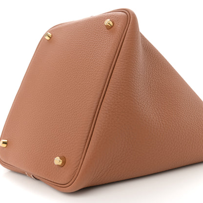 Hermes Taurillon Clemence Picotin Lock 22 MM Gold 10 of 11