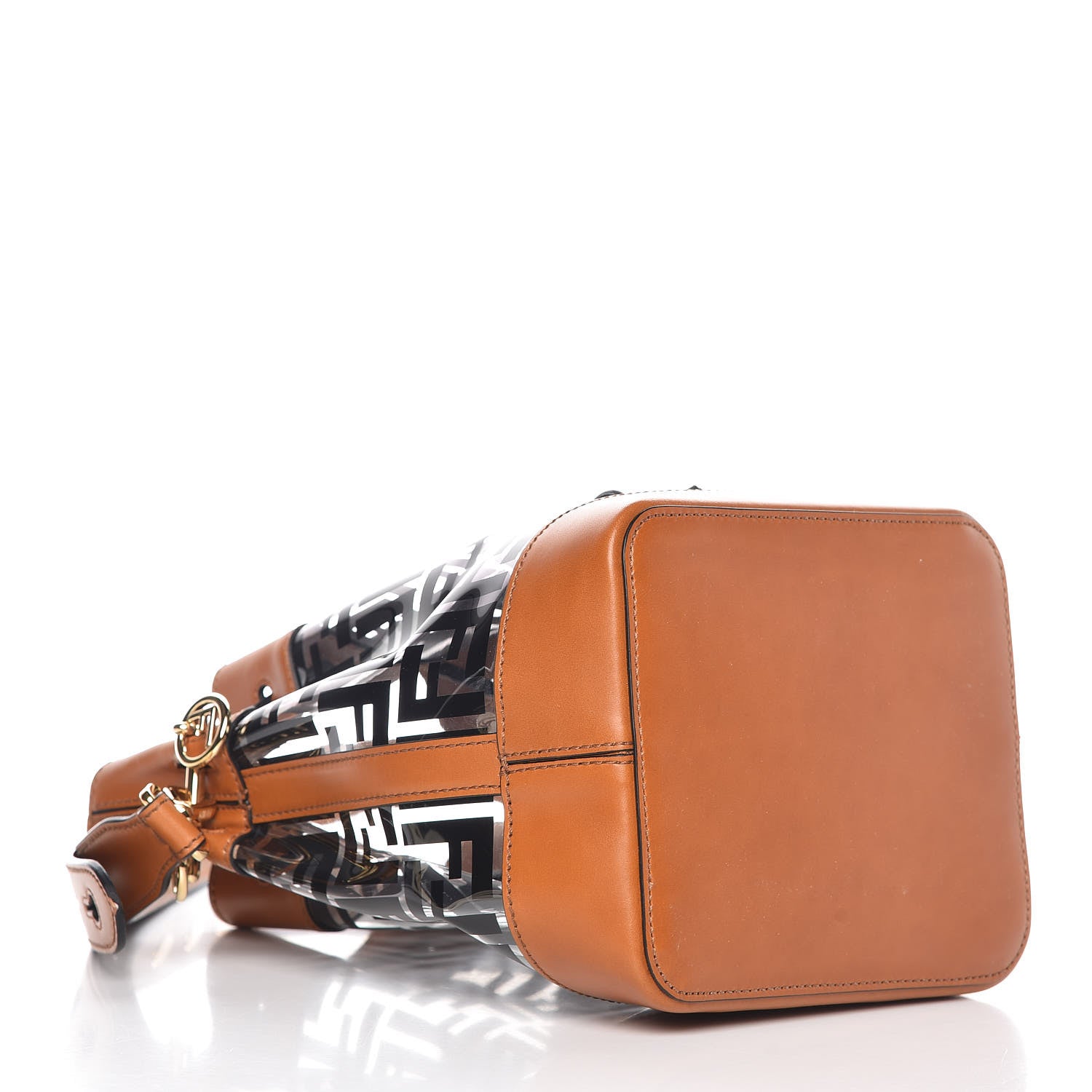 Fendi TPU FF Vitello Aura F is Fendi Grande Mon Tresor Bucket Bag Black Cuoio 4 of 13