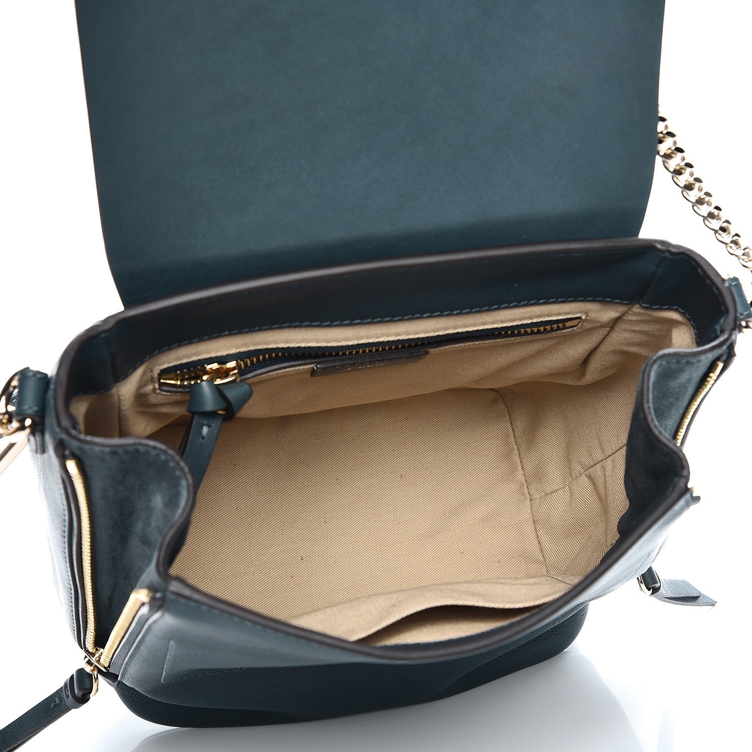 Chloe Suede Calfskin Small Faye Backpack Silver Blue 6 of 9