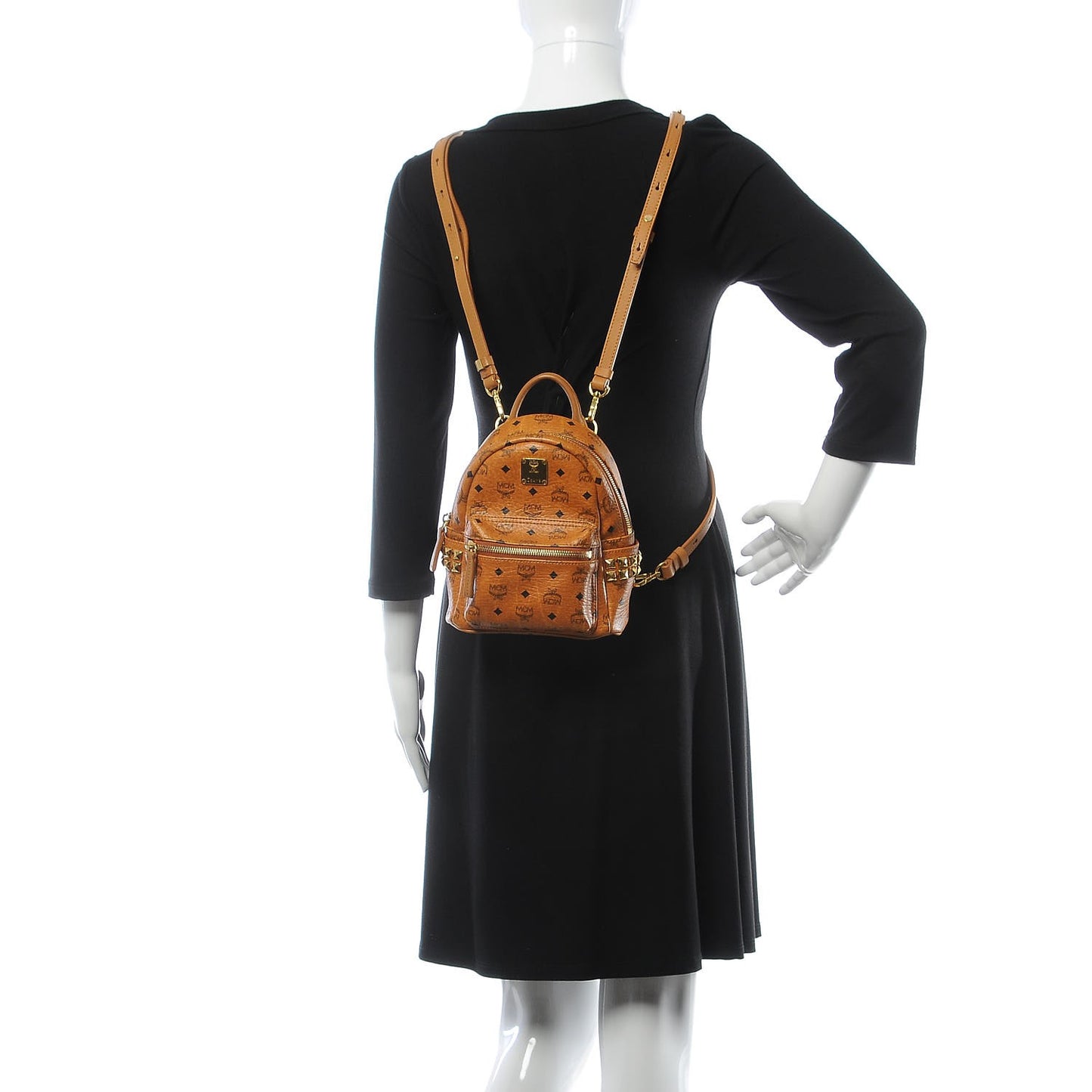 Visetos Side Stud Mini Stark Backpack Cognac
