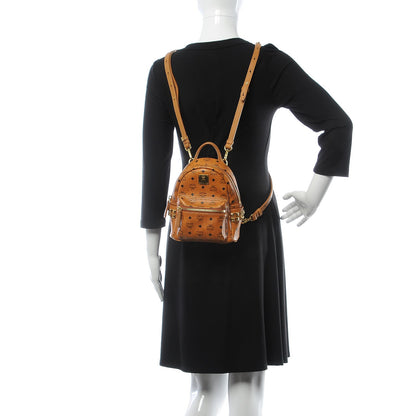 MCM Visetos Side Stud Mini Stark Backpack Cognac 2 of 8