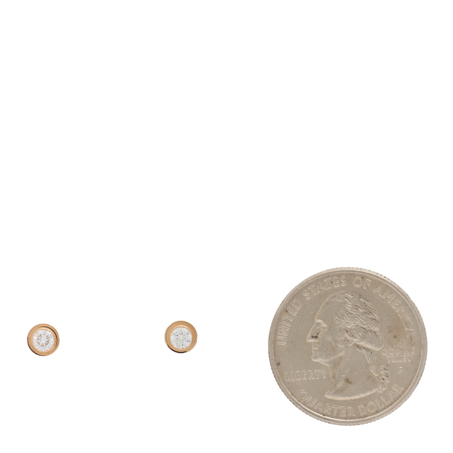 18K Pink Gold Diamond MM D'Amour Earrings